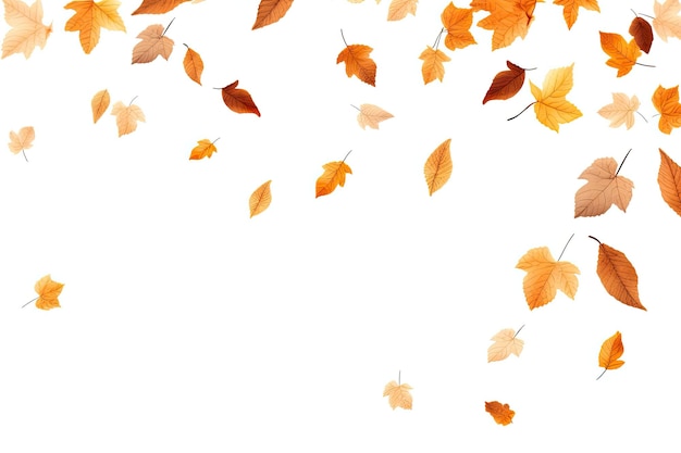 Floating Autumn Leaves A Serene Dance of Seasonal Hues and Delicate Patterns by Generative AI