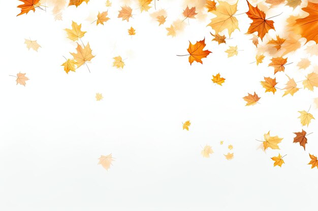 Floating Autumn Leaves A Serene Dance of Seasonal Hues and Delicate Patterns by Generative AI