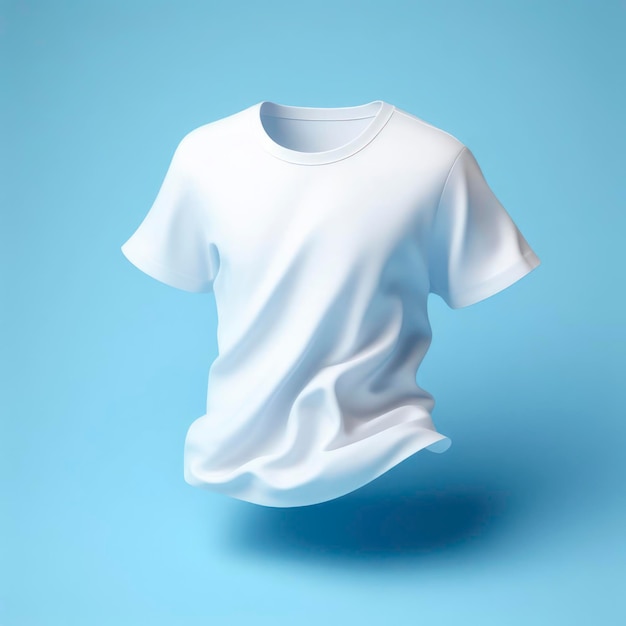 floating blank white t shirt mockup ai generative