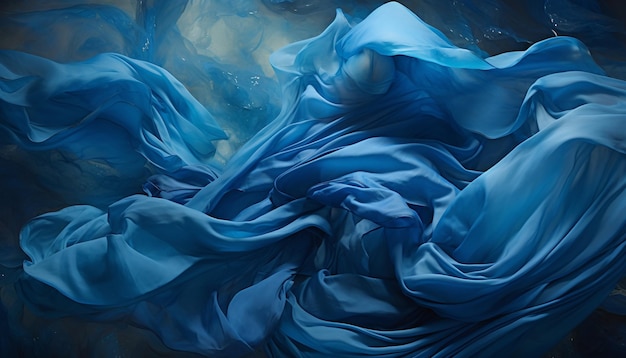 floating blue fabric