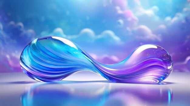 Floating Blue and Purple Wave