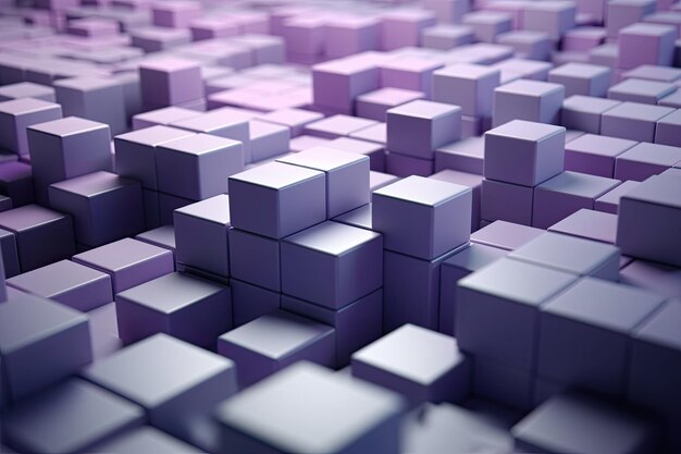 Floating cubes in a colorful and abstract composition Generative AI