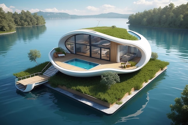 Photo floating ecohouse