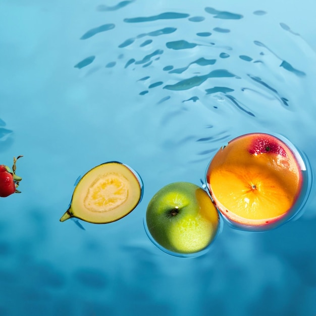 Photo floating fruit