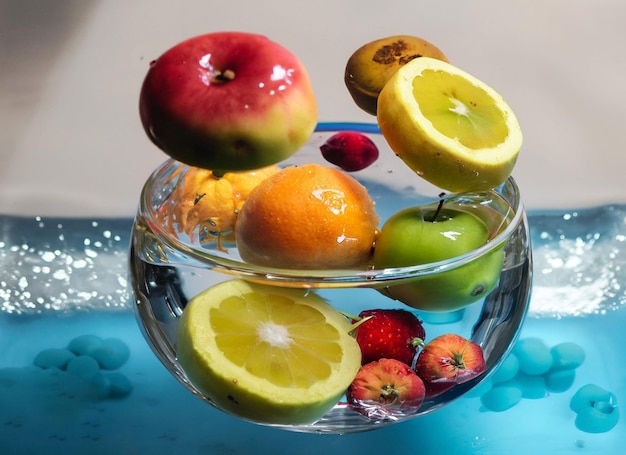 Photo floating fruit