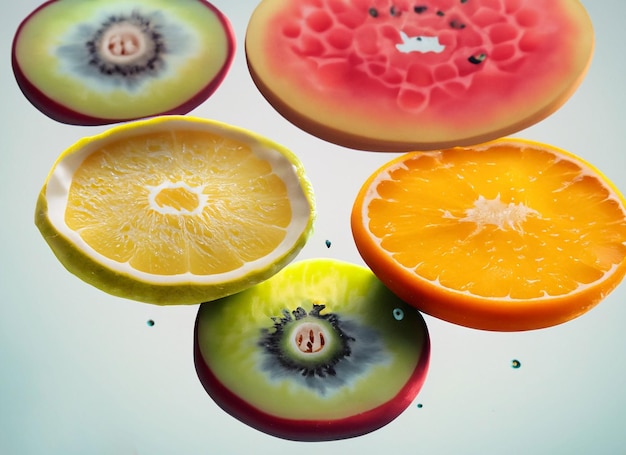 Photo floating fruit