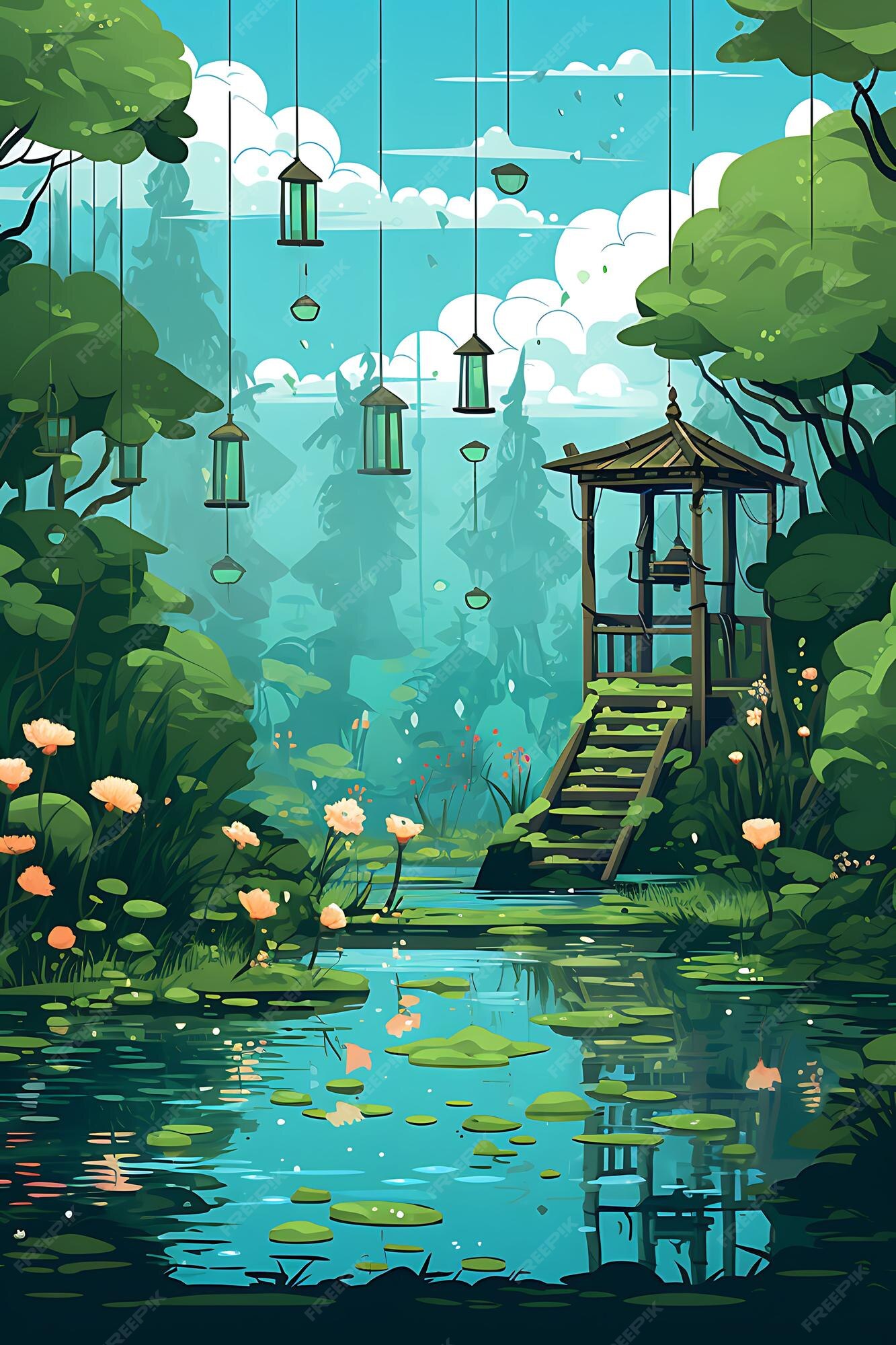 Premium AI Image Floating Gardens Discover the Ethereal Beauty of