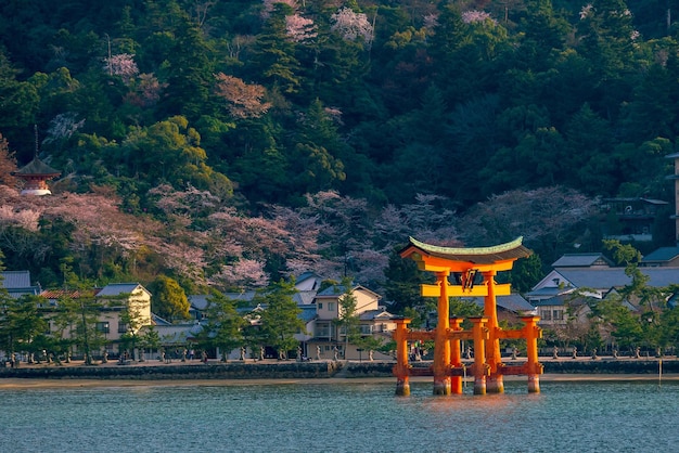 The floating gate of Itsukushima Shrine