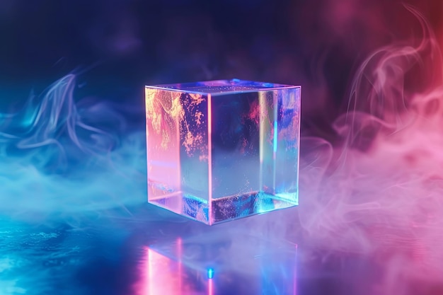 Floating Holographic Cube