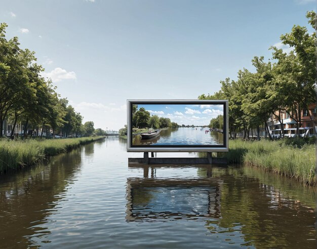 a floating house on the water