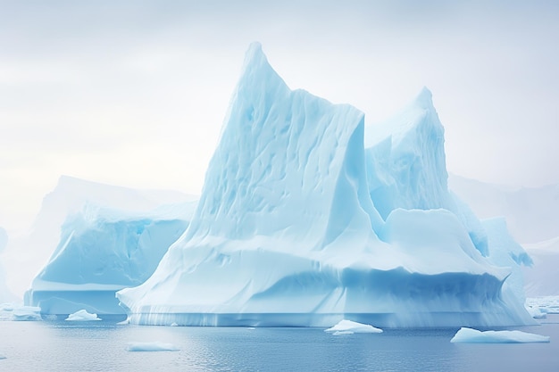 Floating Iceberg Melting Glacier Ecology concept