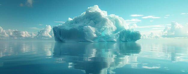 Photo floating iceberg