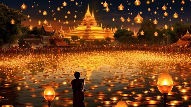 Floating Lantern Festival Loy Krathong Yi Peng