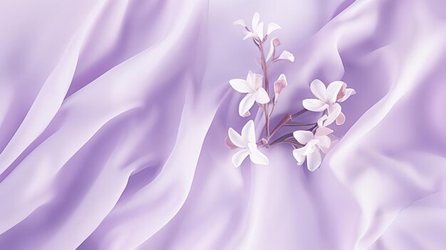 Floating lilac fabric