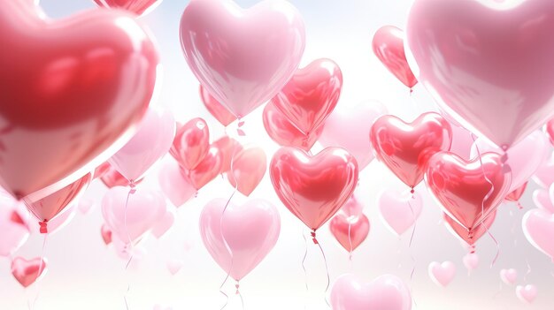 floating love balloon background