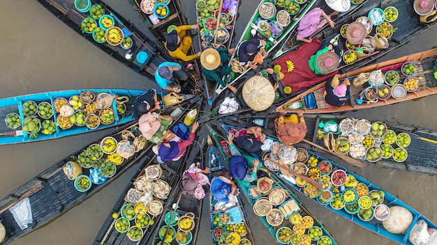 Floating Market at River