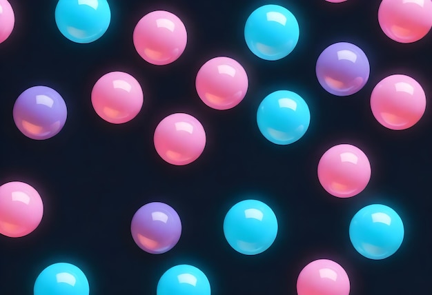 Фото Плавающие сферы цифровая живопись художественная работа цветная иллюстрация абстрактный дизайн фона