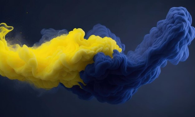 Floating smoke isolated on a dark background