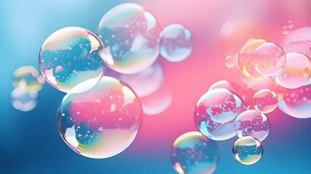 Floating soap bubbles