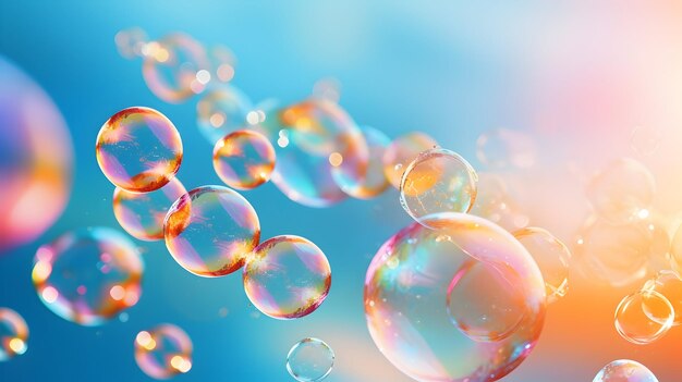 Floating soap bubbles