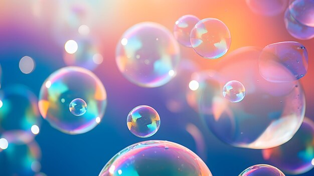 Floating soap bubbles