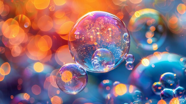 Floating Soap Bubbles