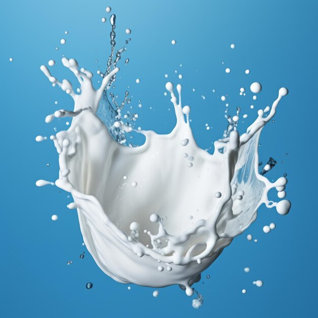 Floating Splash of Milk or White Ink