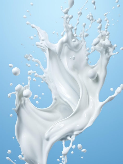 Floating Splash of Milk or White Ink