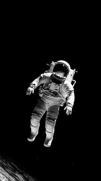 Floating Among the Stars Life as an Astronaut in Space black and white