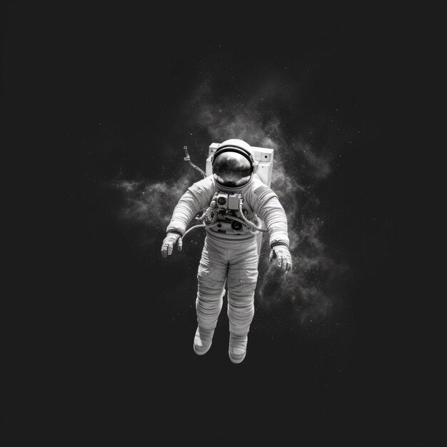 Floating Among the Stars Life as an Astronaut in Space black and white