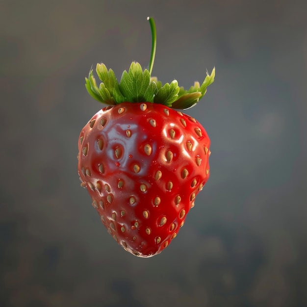 floating strawberry