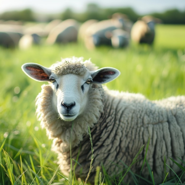 A flock of sheep will be saved on the bright green Olympic meadow