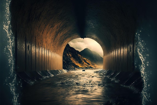 Flood under Tunnel