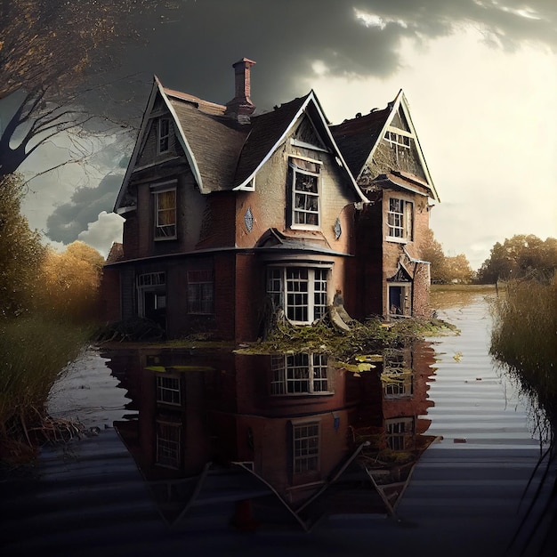 The flooded house consequences of hurricane Generative Ai