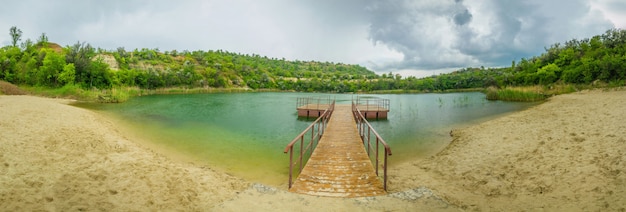 Flooded open pit