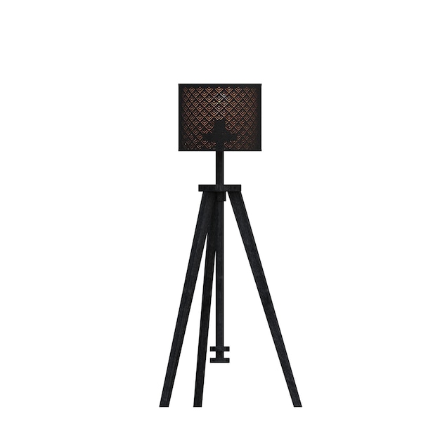 Photo floor lamp isolated on white background interior lighting 3d illustration cg render