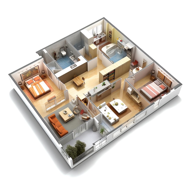 Floor Layout 2D CAD drawing