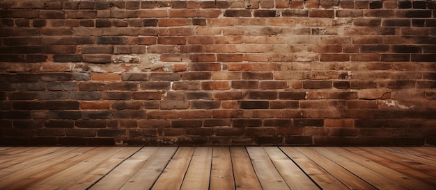 Floor made of bricks and wall made of wood