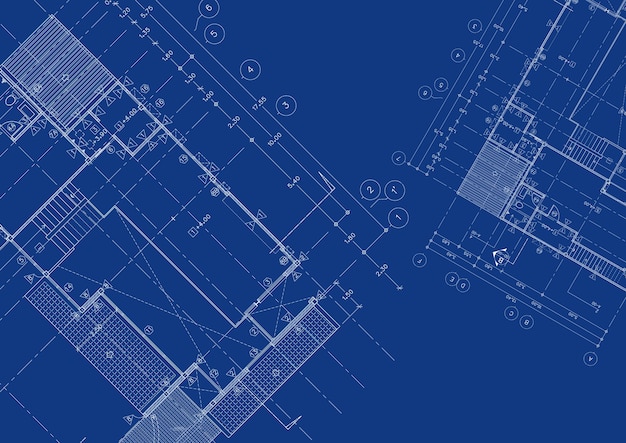 Floor plan designed building on the drawing