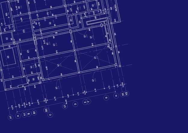 平面図は、図面上に建物を設計しました