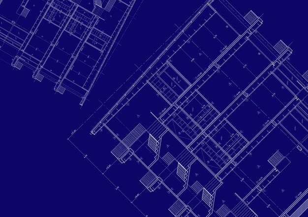 Photo floor plan designed building on the drawing