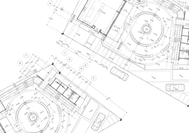 Floor plan designed building on the drawing