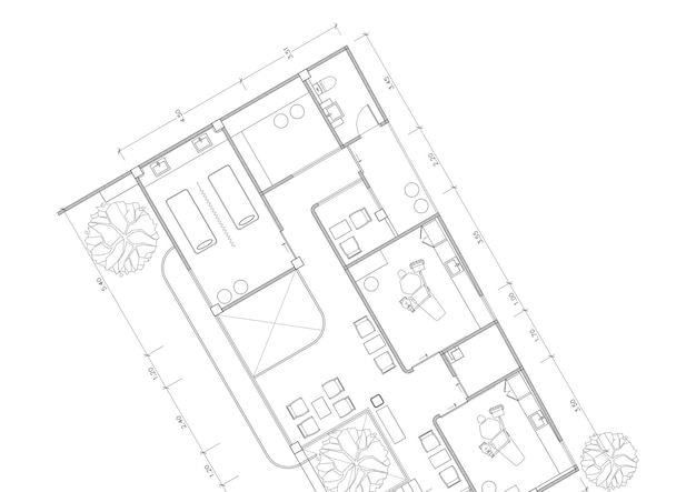 図面に基づいて設計された建物の階層計画