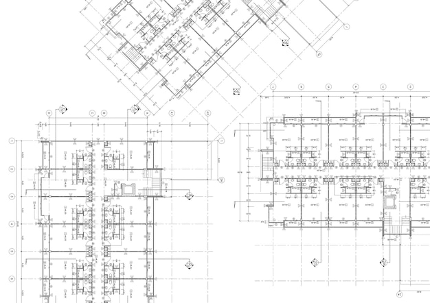 平面図は、図面上に建物を設計しました