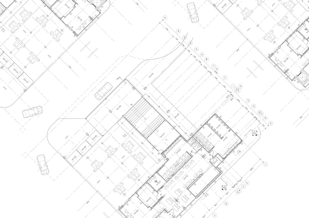 Floor plan designed building on the drawing