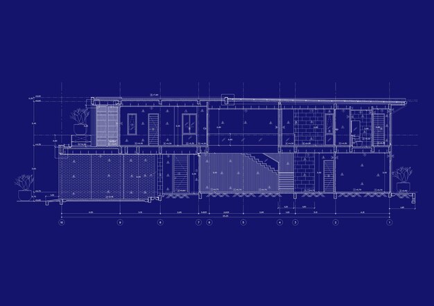 Floor plan designed building on the drawing