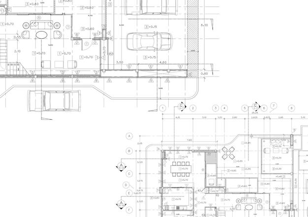 Floor plan designed building on the drawing