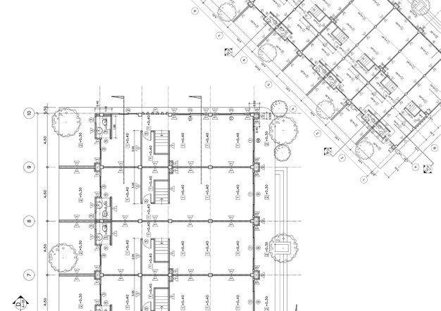 平面図は、図面上に建物を設計しました