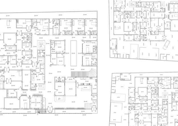 平面図は、図面上に建物を設計しました