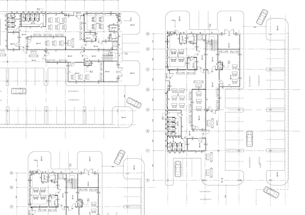 Photo floor plan designed building on the drawing